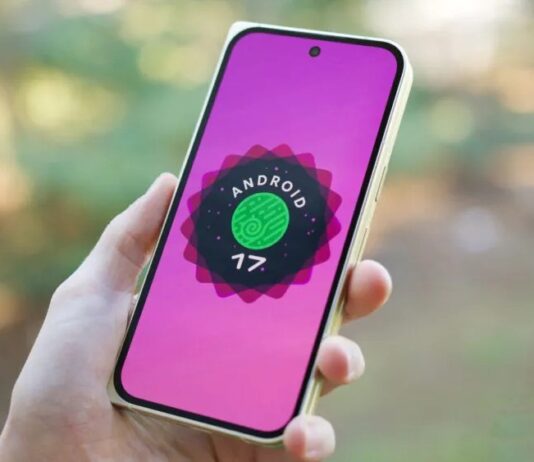 Logo Android 17 trên điện thoại Pixel 10 Pro Fold (Ảnh: Internet)
