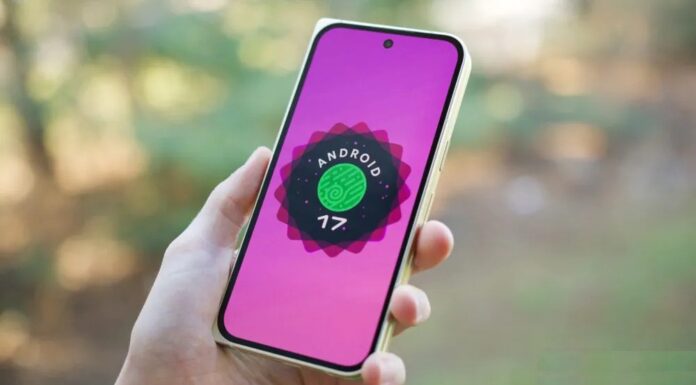 Logo Android 17 trên điện thoại Pixel 10 Pro Fold (Ảnh: Internet)