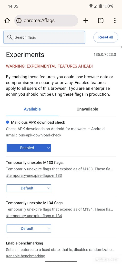 Kiểm tra file APK độc hại trên trình duyệt Chrome (Ảnh: Internet)
