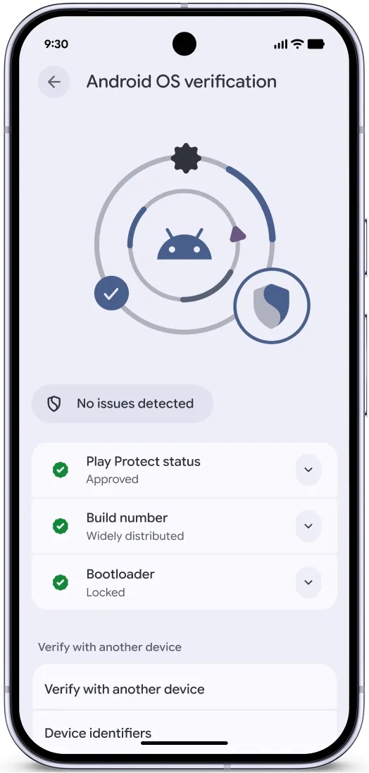 Xác minh hệ điều hành Android (Ảnh: Internet)