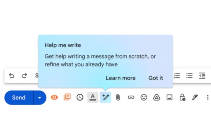 Tính năng Help Me Write của Gmail (Ảnh: Internet)