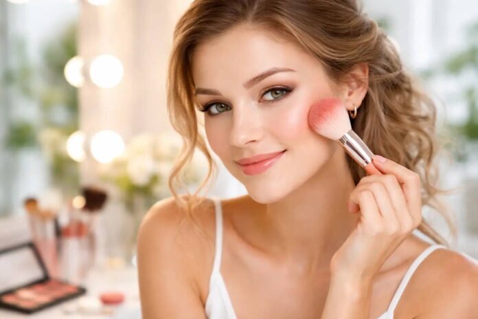 Má hồng và contour dạng kem thường hòa vào da tốt hơn, tạo hiệu ứng tự nhiên và căng bóng hơn