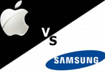 Apple tăng trưởng tốt về điện thoại và đồng hồ thông minh so với Samsung và các hãng khác Apple và Samsung (Ảnh: Internet)
