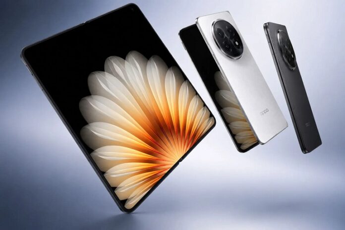 Hình ảnh dự đoán điện thoại màn hình gập OPPO Find N7 (Ảnh: Internet)