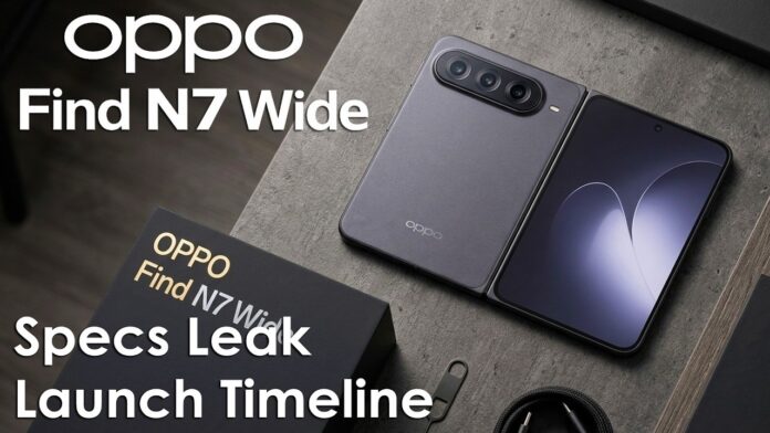 Hình ảnh dự đoán điện thoại màn hình gập OPPO Find N7 Wide (Ảnh: Internet)