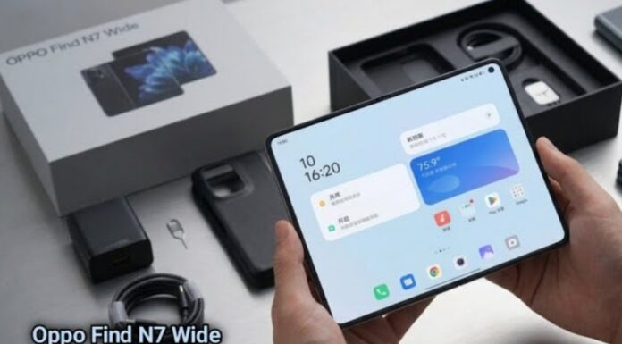 Hình ảnh dự đoán điện thoại màn hình gập OPPO Find N7 Wide (Ảnh: Internet)