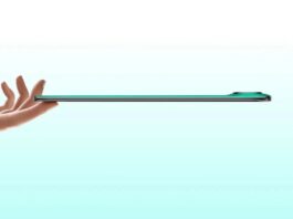 Điện thoại Tecno Camon Slim màu xanh lá cây (Ảnh: Internet)