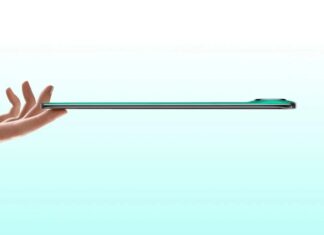 Điện thoại Tecno Camon Slim màu xanh lá cây (Ảnh: Internet)