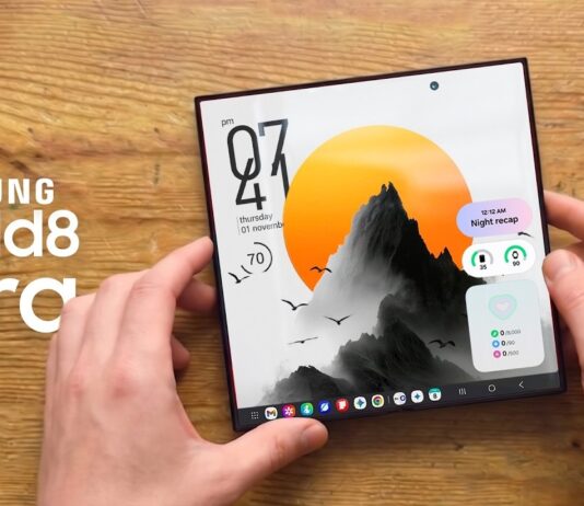 Hình ảnh dự đoán điện thoại màn hình gập Galaxy Z Fold 8 Ultra (Ảnh: Internet)