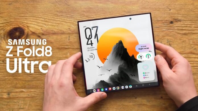 Hình ảnh dự đoán điện thoại màn hình gập Galaxy Z Fold 8 Ultra (Ảnh: Internet)