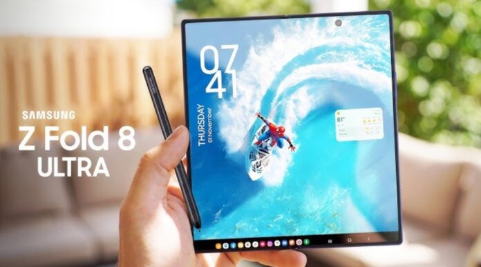 Hình ảnh dự đoán điện thoại màn hình gập Galaxy Z Fold 8 Ultra (Ảnh: Internet)