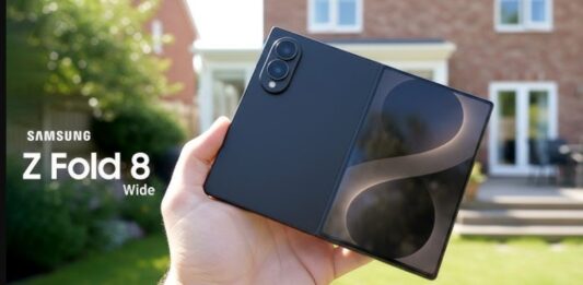 Hình ảnh dự đoán điện thoại màn hình gập Galaxy Z Fold 8 phiên bản rộng của Samsung (Ảnh: Internet)