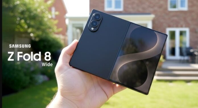 Hình ảnh dự đoán điện thoại màn hình gập Galaxy Z Fold 8 phiên bản rộng của Samsung (Ảnh: Internet)