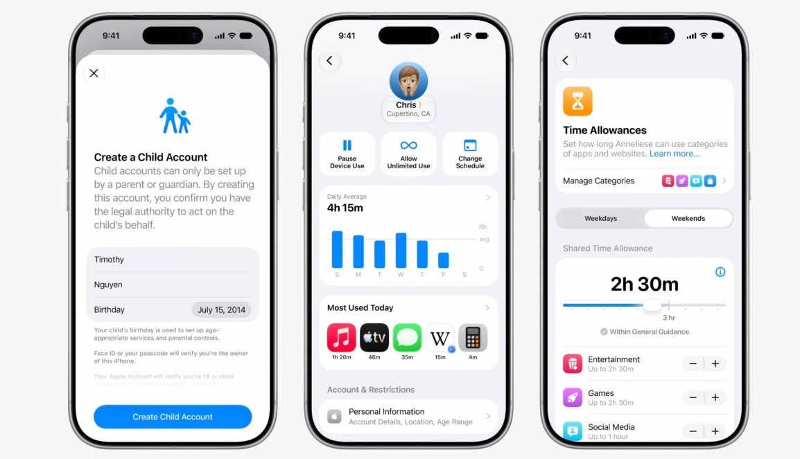 Các tính năng an toàn cho trẻ em trong iOS 27 (Ảnh: Internet)