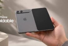 Hình ảnh dự đoán iPhone màn hình gập của Apple (Ảnh: Internet)