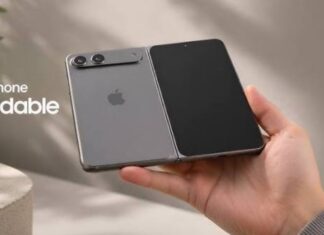 Hình ảnh dự đoán iPhone màn hình gập của Apple (Ảnh: Internet)