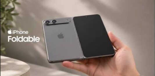 Hình ảnh dự đoán iPhone màn hình gập của Apple (Ảnh: Internet)