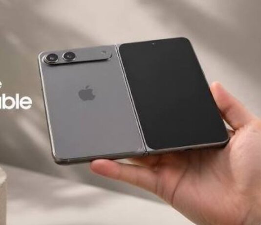 Hình ảnh dự đoán iPhone màn hình gập của Apple (Ảnh: Internet)