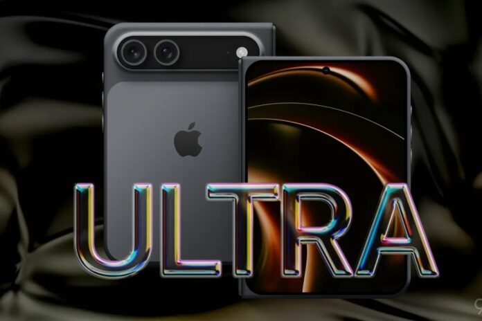 Hình ảnh dự đoán iPhone Ultra màn hình gập của Apple (Ảnh: Internet)