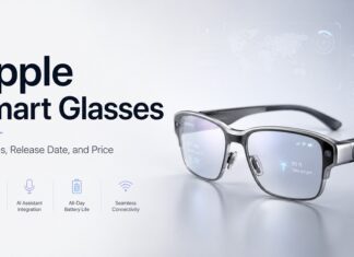 Meta đang phát triển dòng sản phẩm kính thông minh mới trong khi Apple tiếp tục trì hoãn Hình ảnh dự đoán kính thông minh của Apple (Ảnh: Internet)