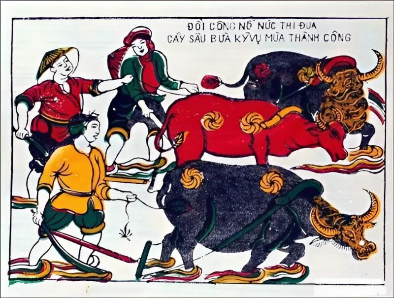 Tranh dân gian làng Sình. Nguồn: Internet