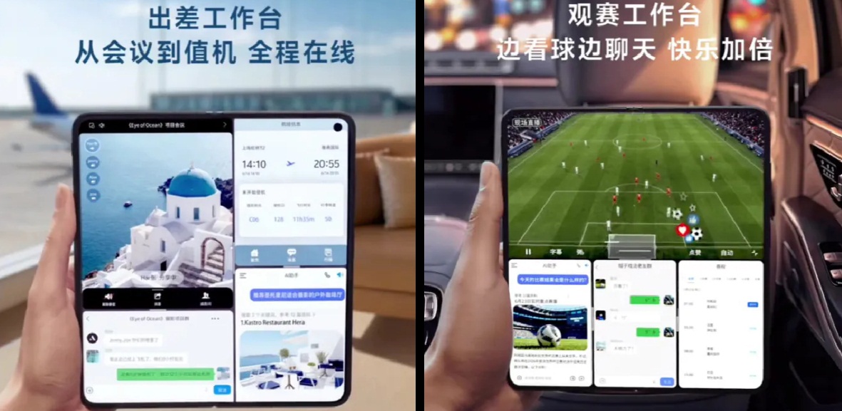 Tính năng xử lý đa nhiệm của điện thoại gập Vivo X Fold 6 (Ảnh: Internet)