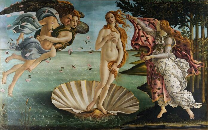 Tác phẩm The Birth of Venus. Nguồn: Internet Tác phẩm The Birth of Venus. Nguồn: Internet