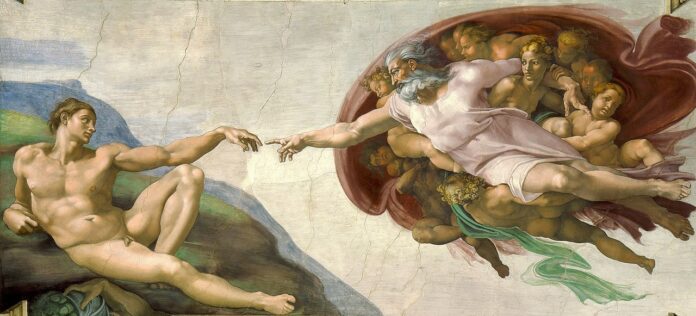 Tác phẩm “The Creation of Adam”. Nguồn: Internet