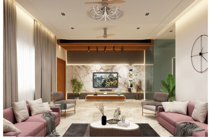 Đẩy toàn bộ đồ nội thất sát vào tường