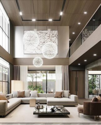 14 ý tưởng trang trí phòng khách ấm cúng giúp không gian trở nên ấm áp và gần gũi hơn Kết hợp nhiều nguồn sáng ở các vị trí khác nhau sẽ tạo cảm giác mềm mại và gần gũi hơn