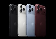 iPhone 18 Pro có bốn màu Đen, Bạc, Băng Thanh và Đỏ Burgundy (Ảnh: Apple)