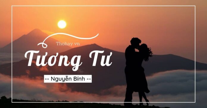 Bài thơ Tương tư. Nguồn: Internet